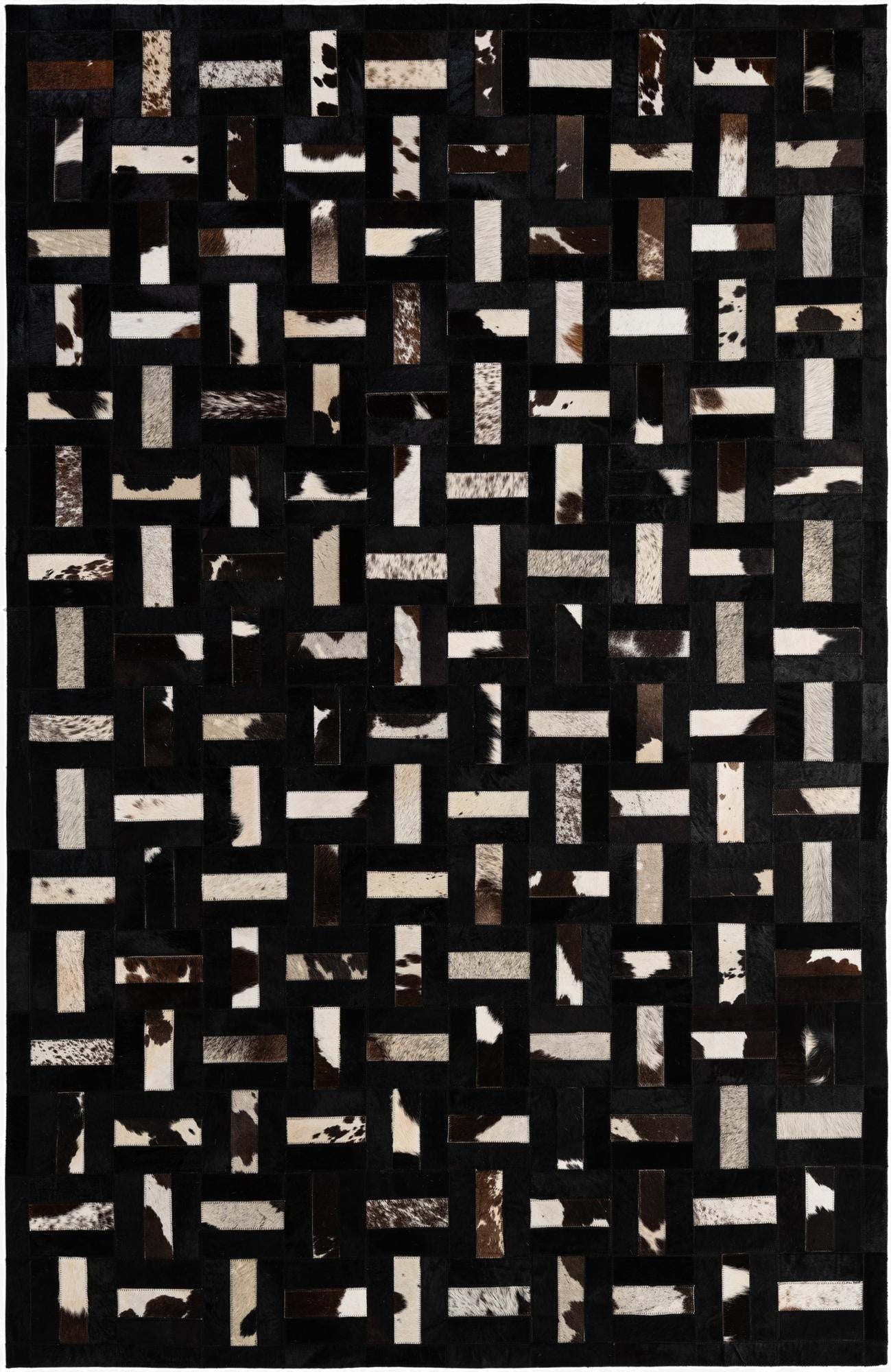 5' 3 x 8' 2 Cowhide - Patchwork Rug
