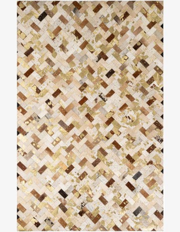 5' 1 x 7' 11 Cowhide - Patchwork Rug