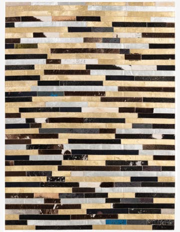 4' 1 x 5' 5 Cowhide - Patchwork Rug