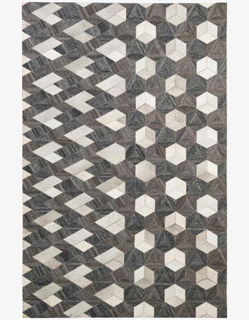 5' 3 x 8' Cowhide - Patchwork Rug