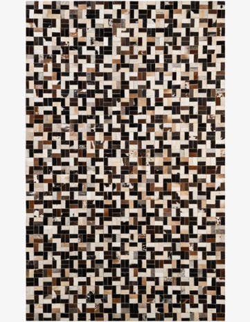 5' 1 x 8' Cowhide - Patchwork Rug