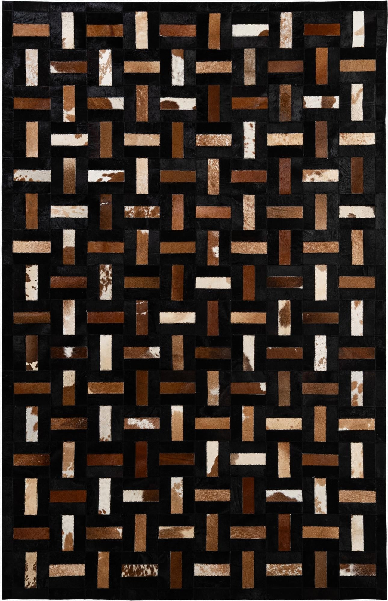 5' 3 x 8' 2 Cowhide - Patchwork Rug