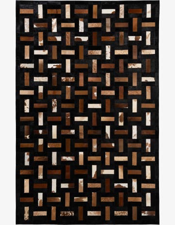 5' 3 x 8' 2 Cowhide - Patchwork Rug