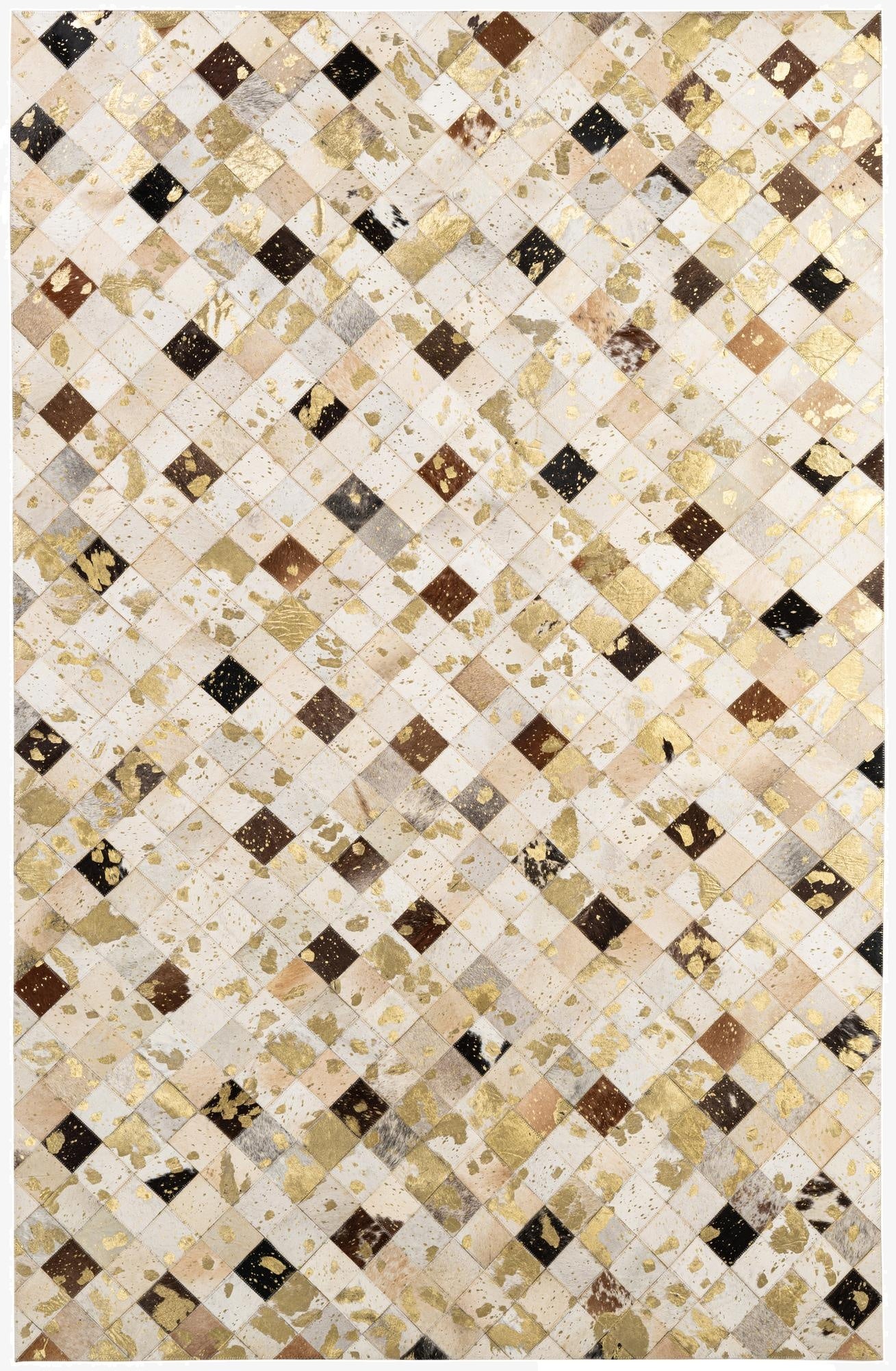 5' x 7' 10 Cowhide - Patchwork Rug