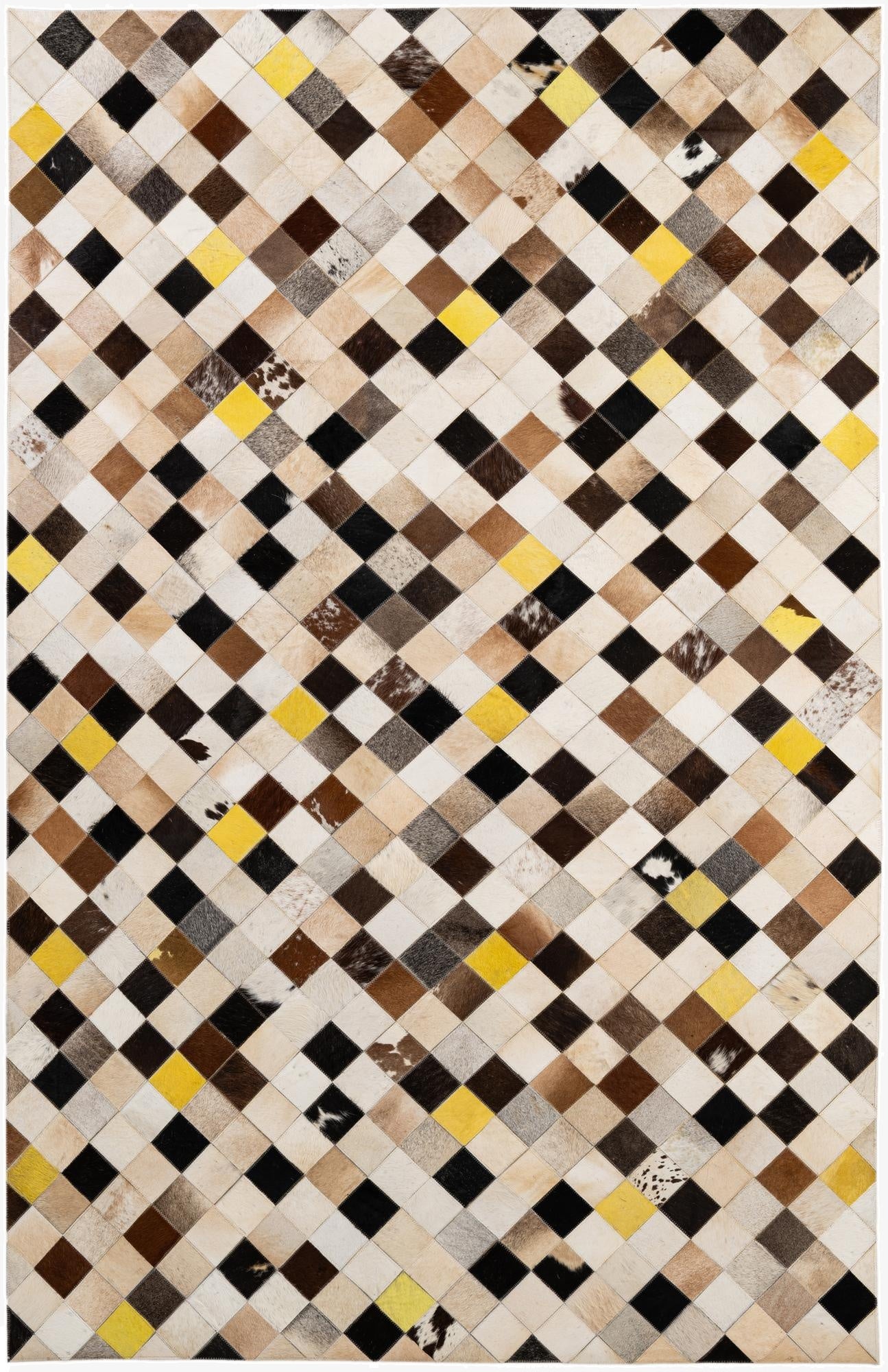 5' 1 x 7' 10 Cowhide - Patchwork Rug