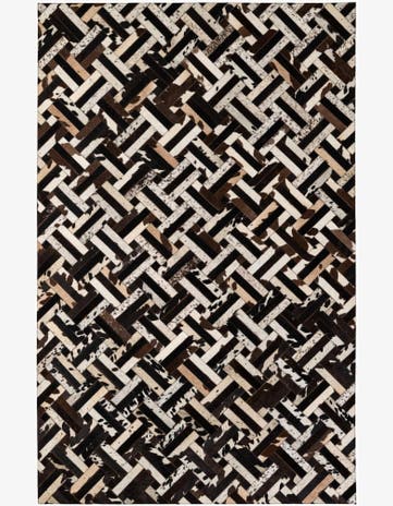 5' 1 x 8' Cowhide - Patchwork Rug