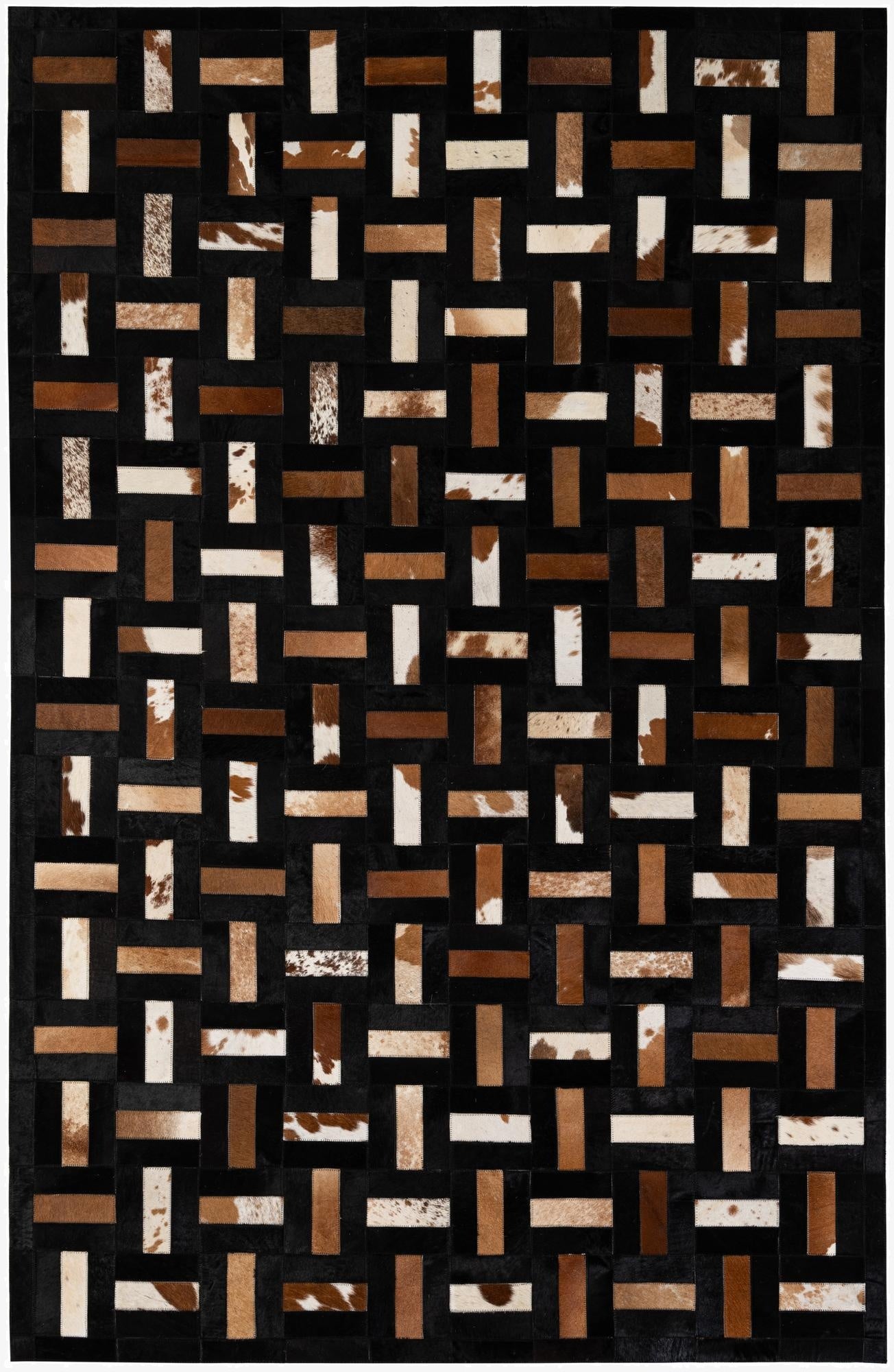 5' 3 x 8' 2 Cowhide - Patchwork Rug