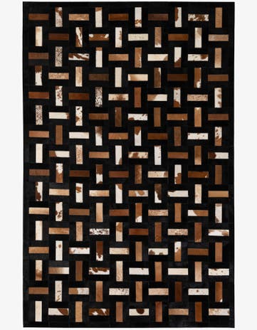 5' 3 x 8' 2 Cowhide - Patchwork Rug