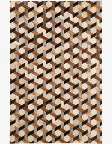 5' 2 x 7' 10 Cowhide - Patchwork Rug