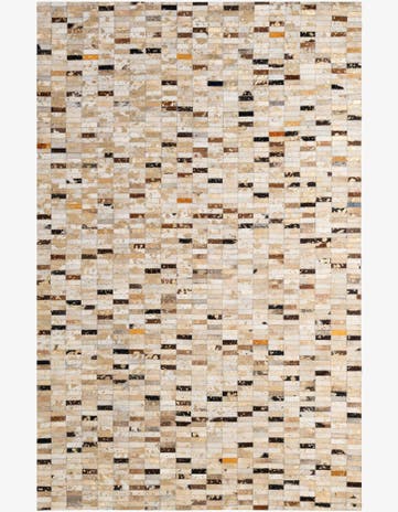 5' 3 x 8' 1 Cowhide - Patchwork Rug