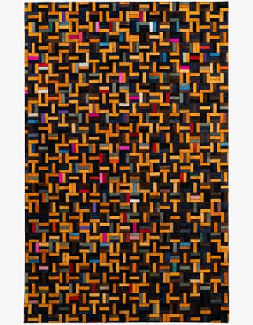 5' 1 x 7' 11 Cowhide - Patchwork Rug