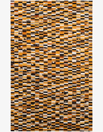 4' 11 x 8' 1 Cowhide - Patchwork Rug