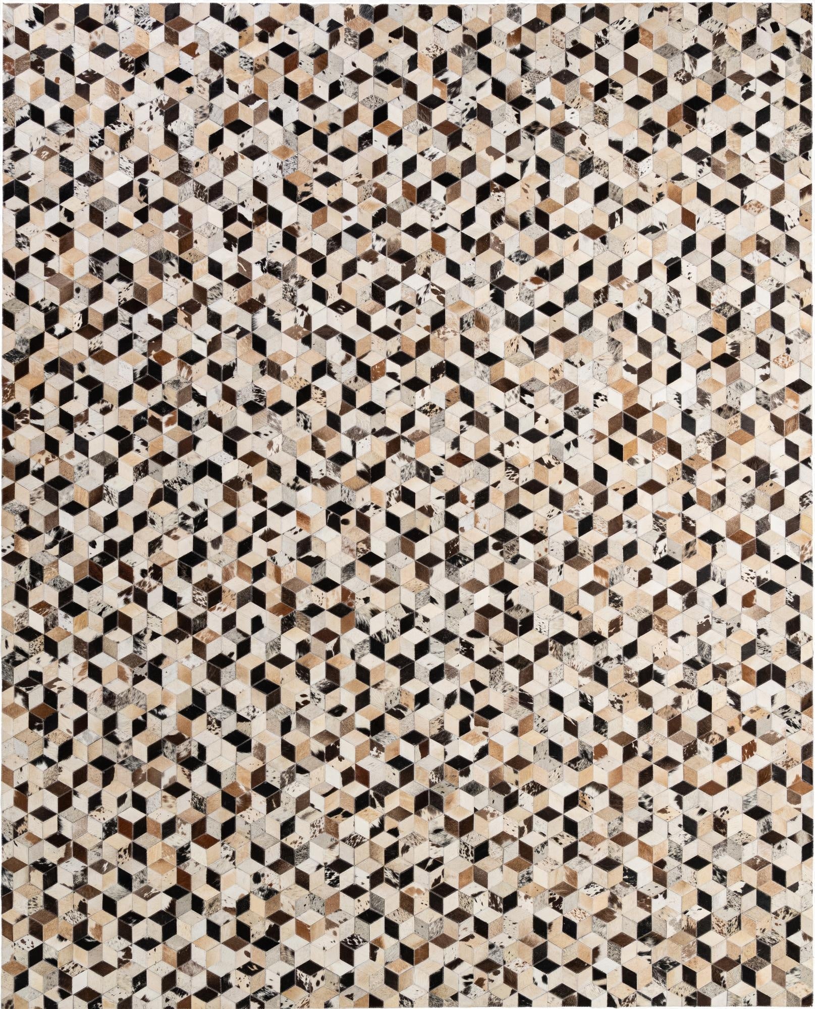 8' x 9' 11 Cowhide - Patchwork Rug