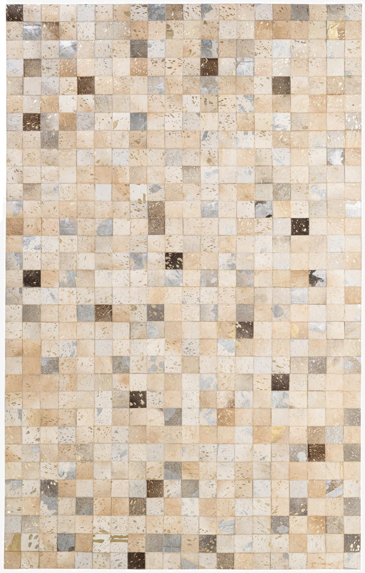 5' 1 x 8' Cowhide - Patchwork Rug