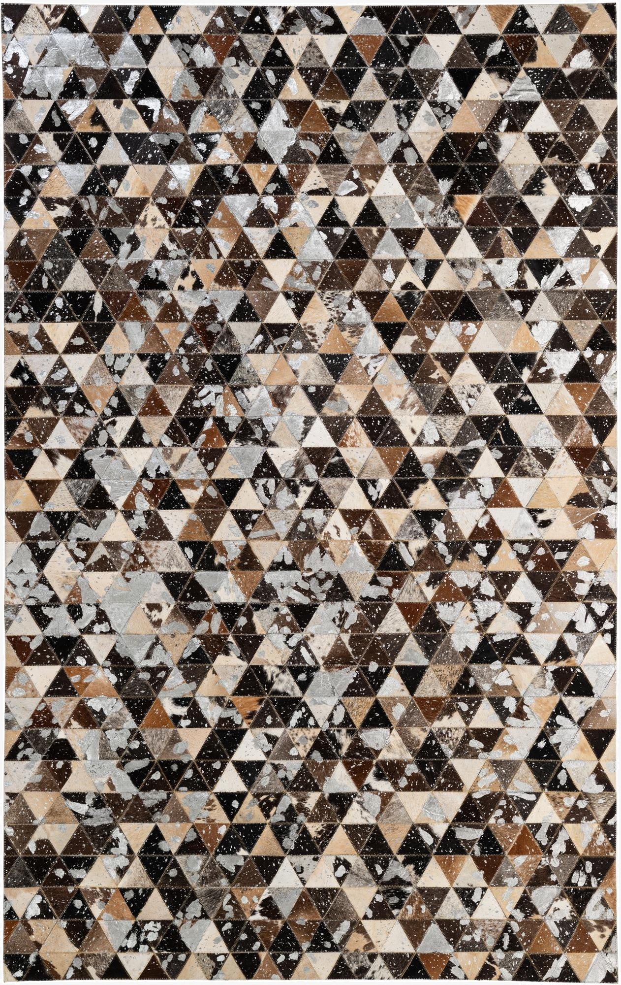 4' 11 x 8' Cowhide - Patchwork Rug