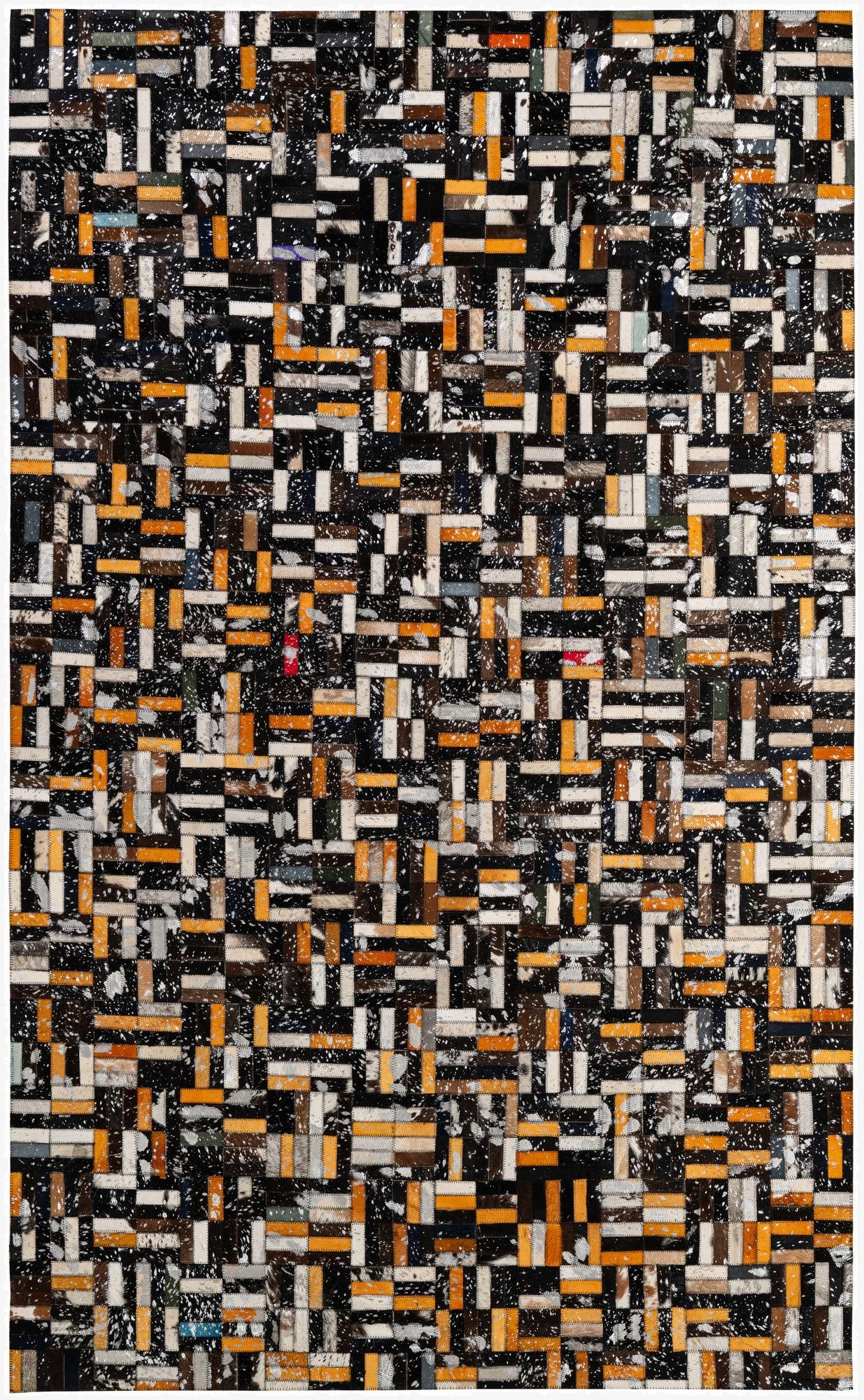5' 1 x 8' 3 Cowhide - Patchwork Rug
