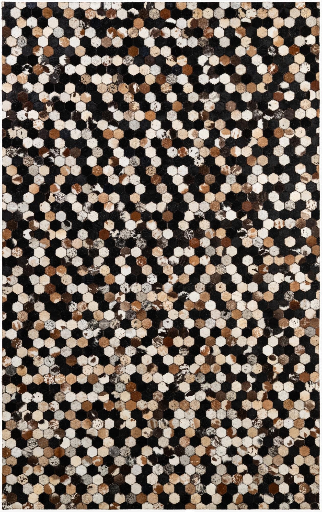 5' 1 x 8' Cowhide - Patchwork Rug