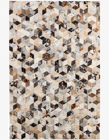 4' 1 x 6' Cowhide - Patchwork Rug
