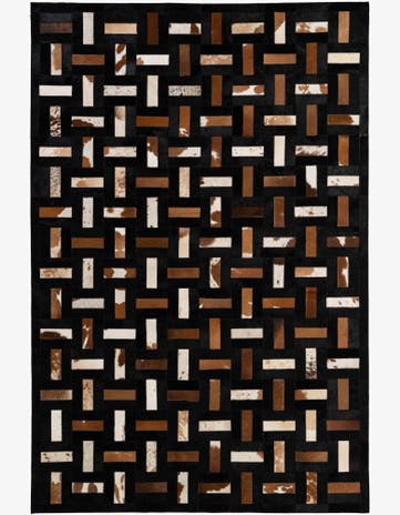 5' 3 x 8' 1 Cowhide - Patchwork Rug