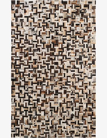 5' 1 x 8' Cowhide - Patchwork Rug