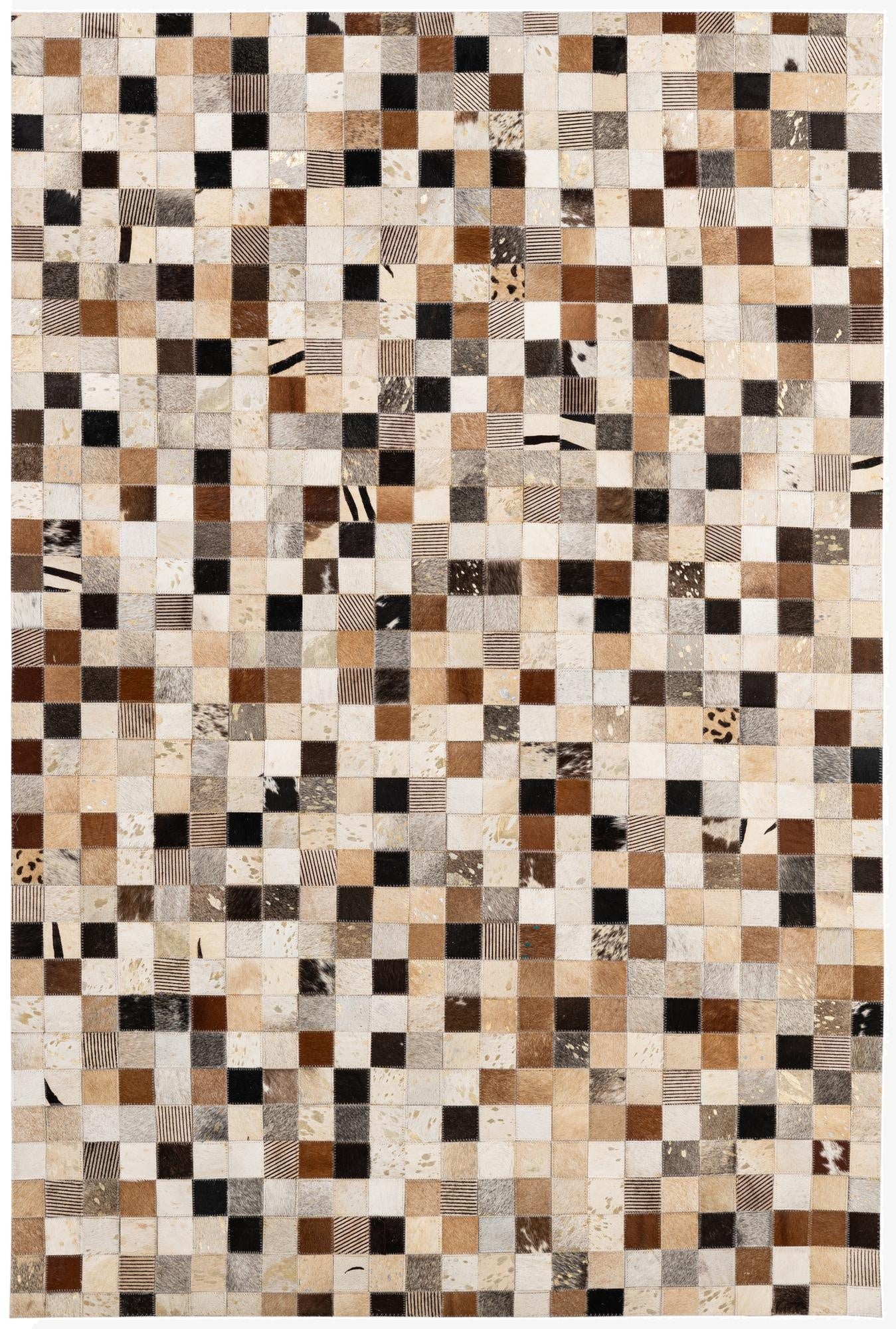 4' 1 x 5' 11 Cowhide - Patchwork Rug