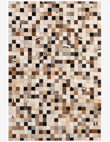 4' 1 x 5' 11 Cowhide - Patchwork Rug