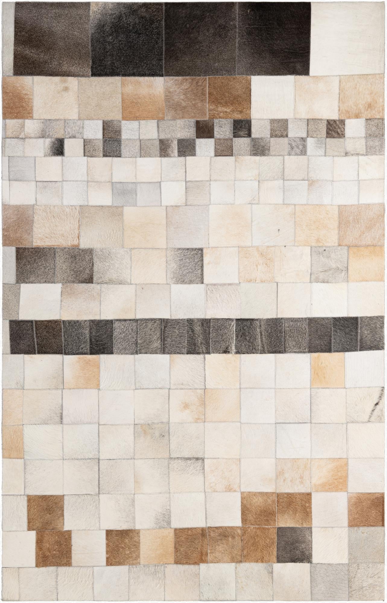 5' 1 x 8' Cowhide - Patchwork Rug