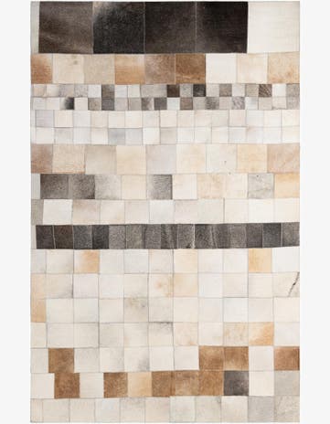 5' 1 x 8' Cowhide - Patchwork Rug