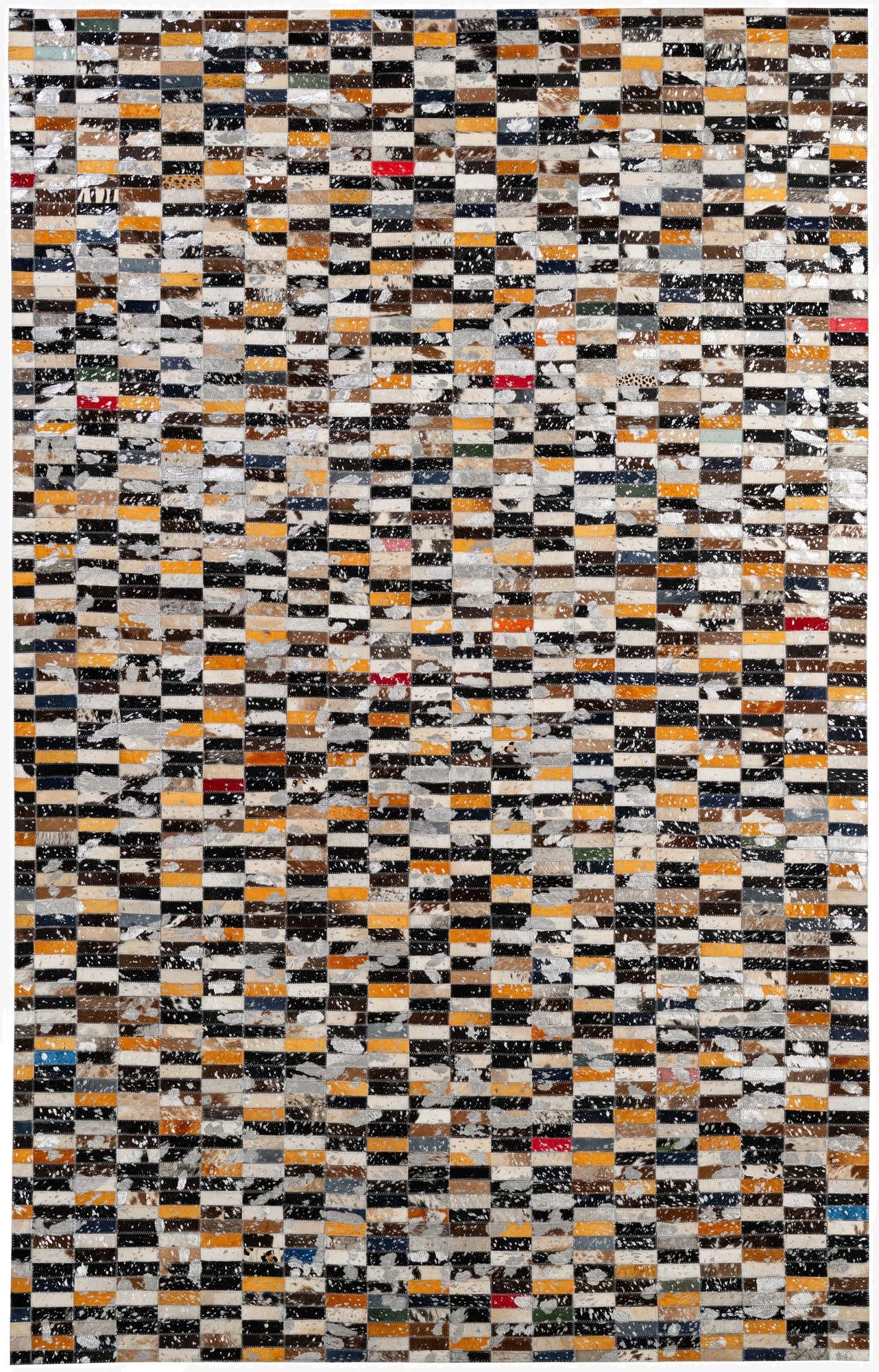 5' 2 x 8' 1 Cowhide - Patchwork Rug