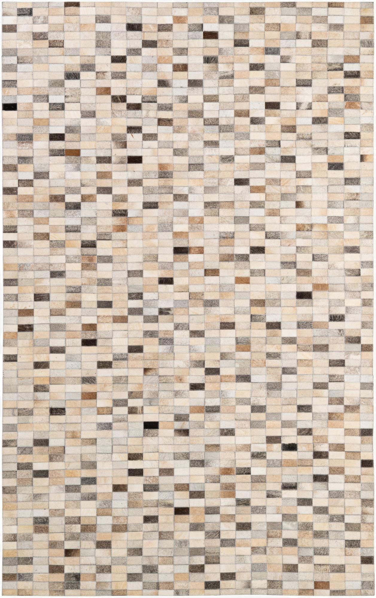 5' 1 x 8' Cowhide - Patchwork Rug