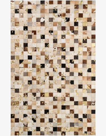 5' 1 x 8' Cowhide - Patchwork Rug
