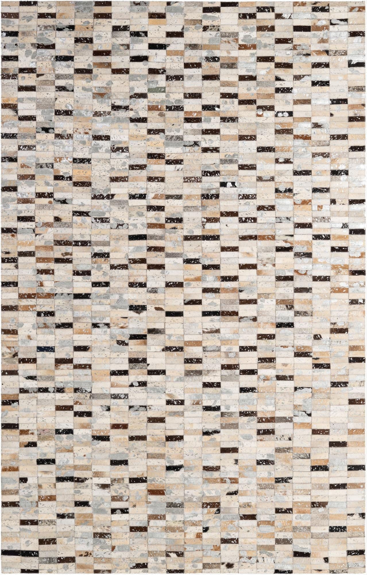 5' 1 x 8' Cowhide - Patchwork Rug