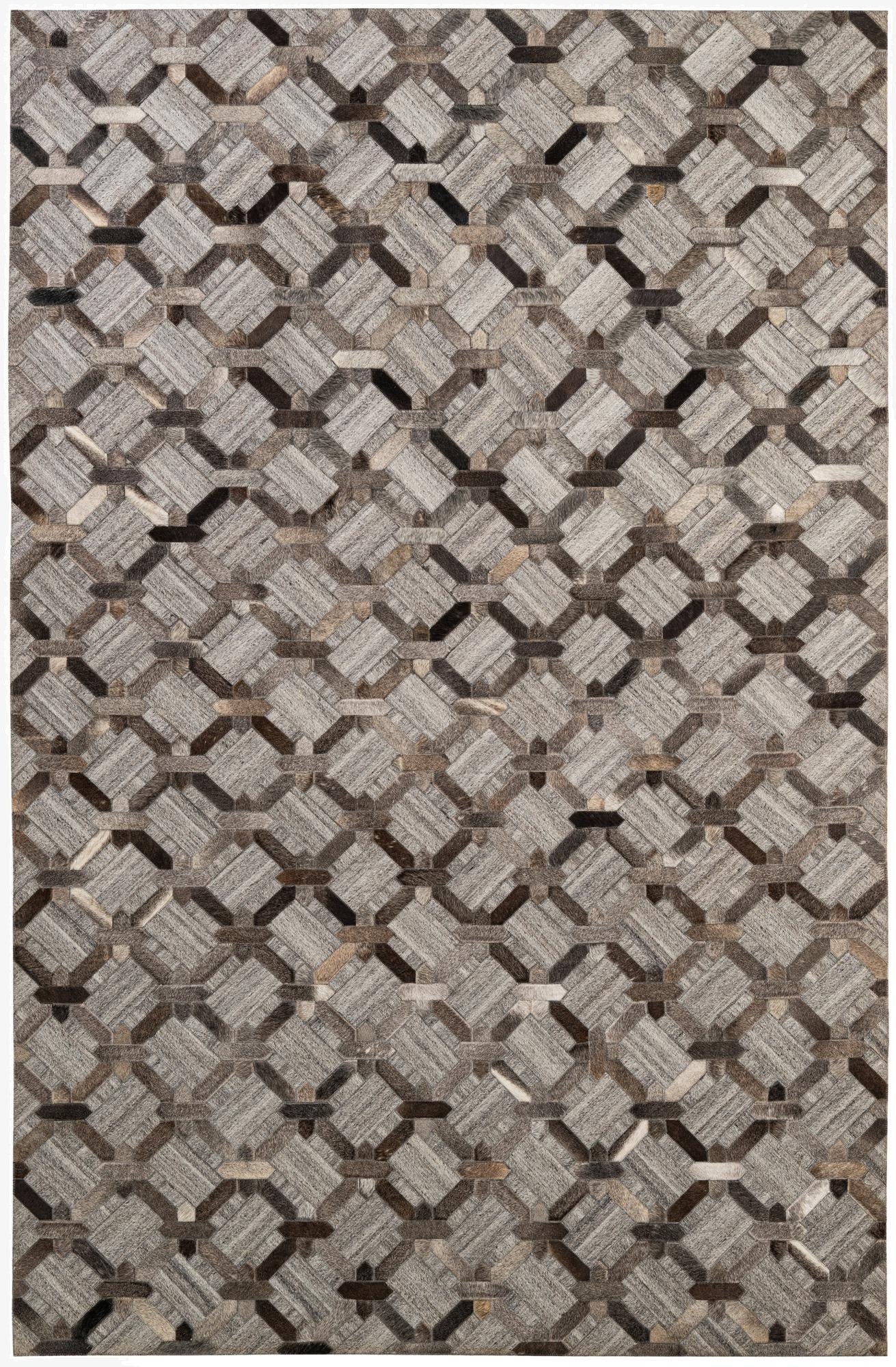 5' 3 x 8' 1 Cowhide - Patchwork Rug