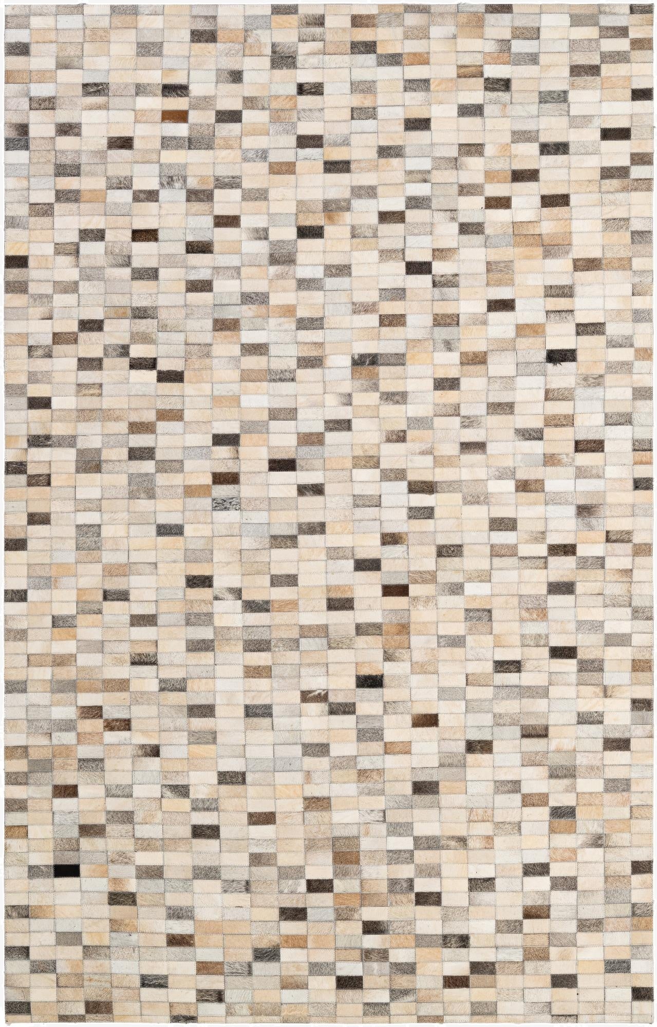5' 1 x 8' 1 Cowhide - Patchwork Rug