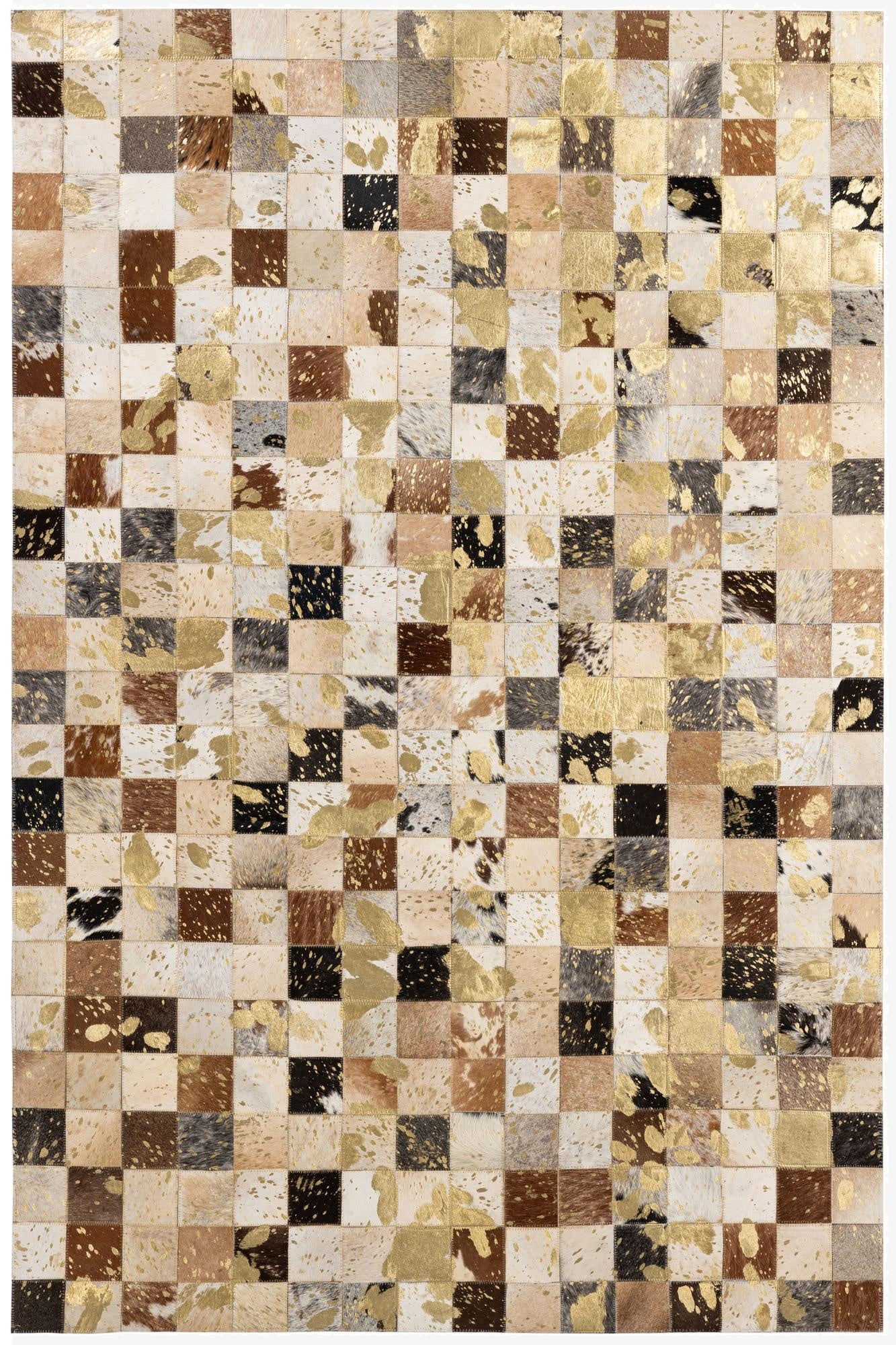 4' 1 x 6' 1 Cowhide - Patchwork Rug