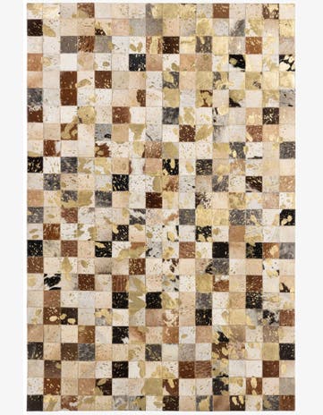 4' 1 x 6' 1 Cowhide - Patchwork Rug