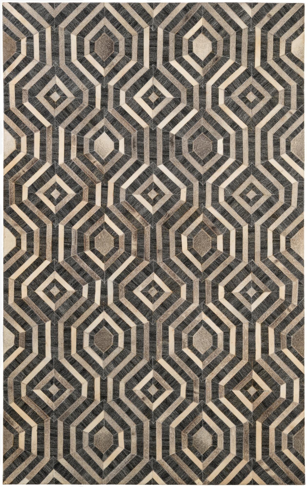 5' 1 x 8' Cowhide - Patchwork Rug