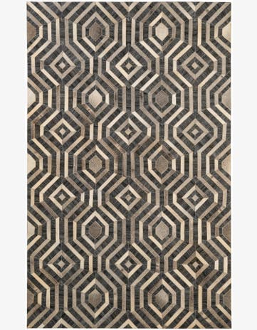 5' 1 x 8' Cowhide - Patchwork Rug