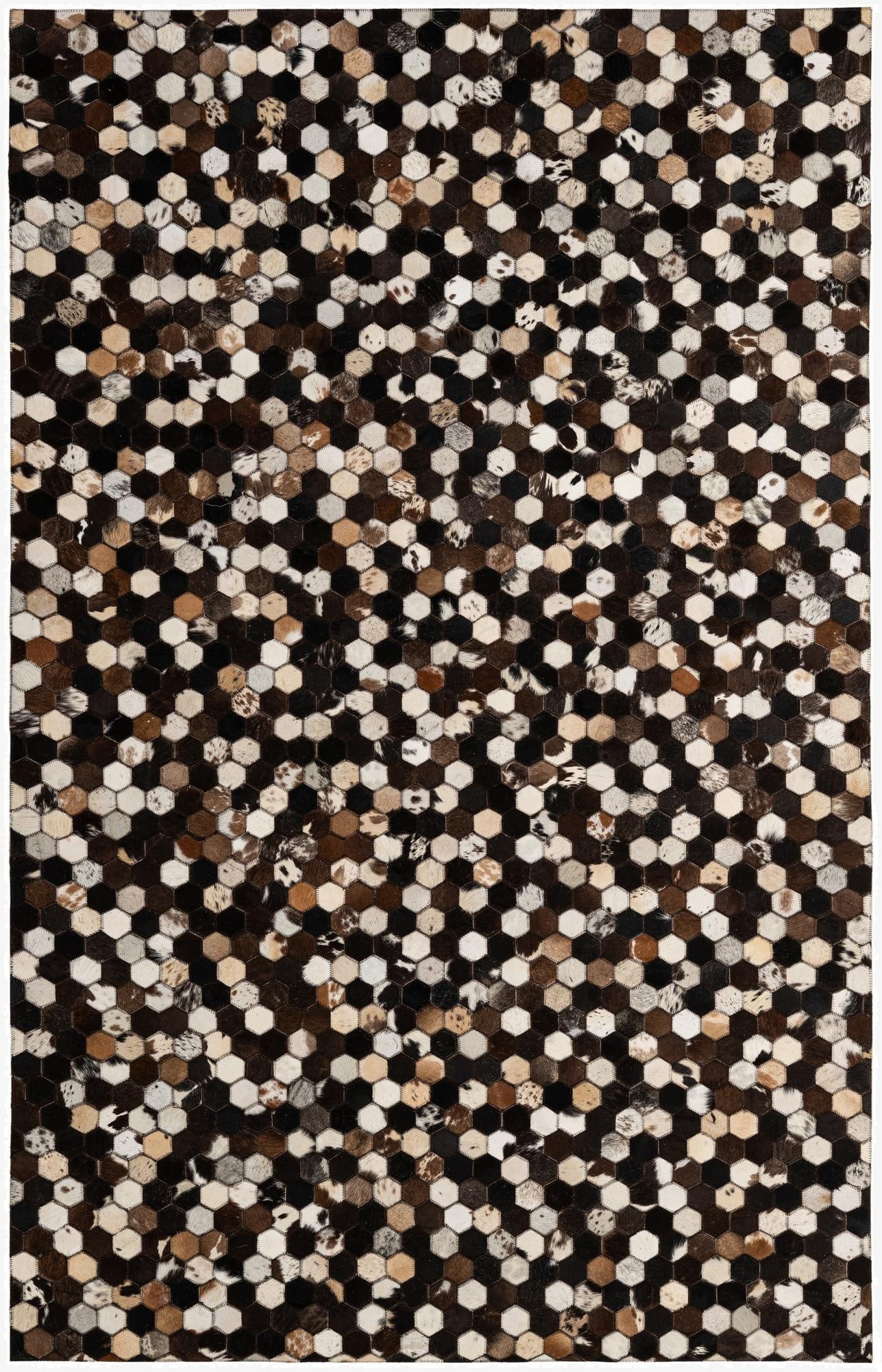 5' 1 x 8' Cowhide - Patchwork Rug