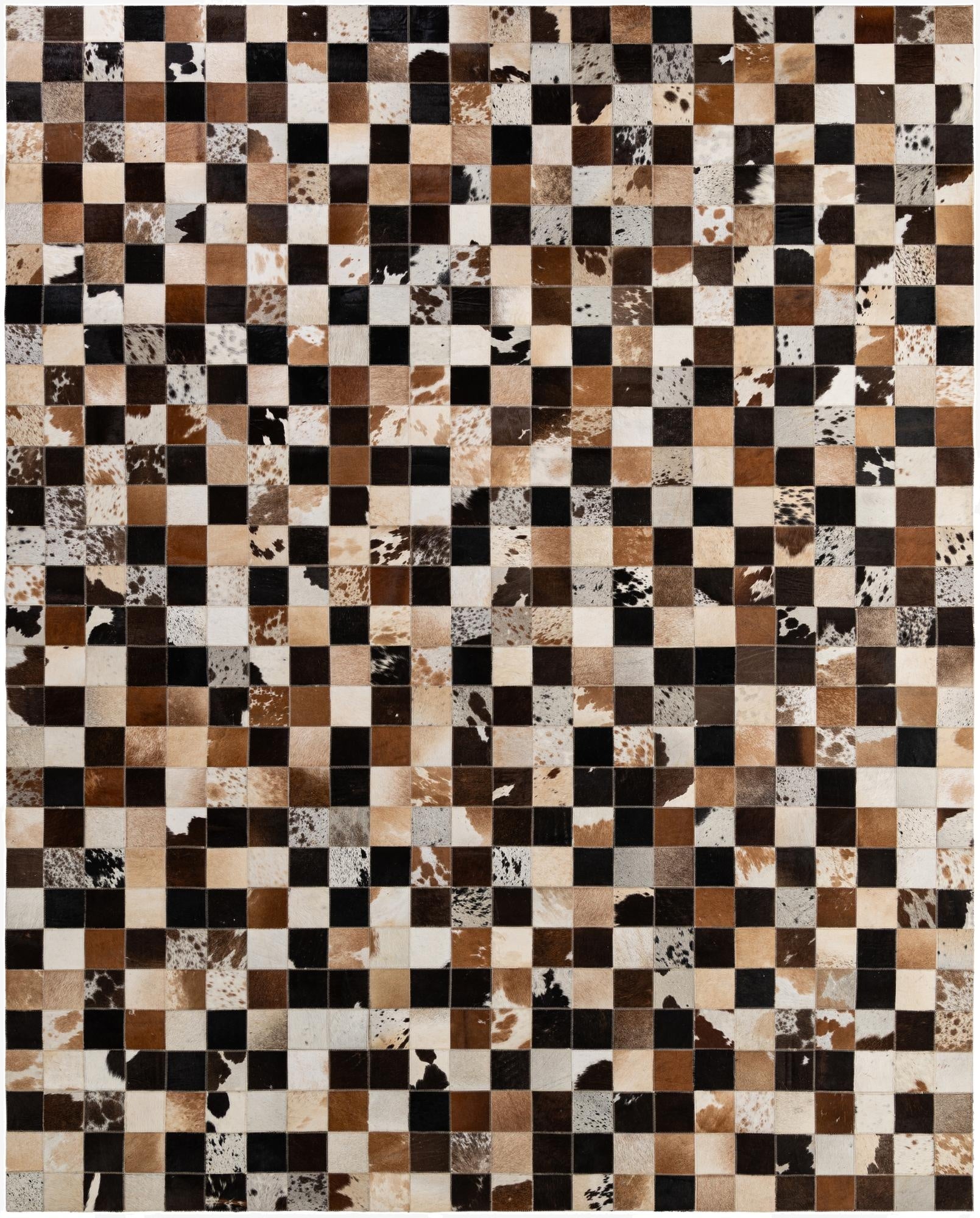 7' 11 x 9' 9 Cowhide - Patchwork Rug
