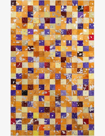4' 11 x 7' 10 Cowhide - Patchwork Rug