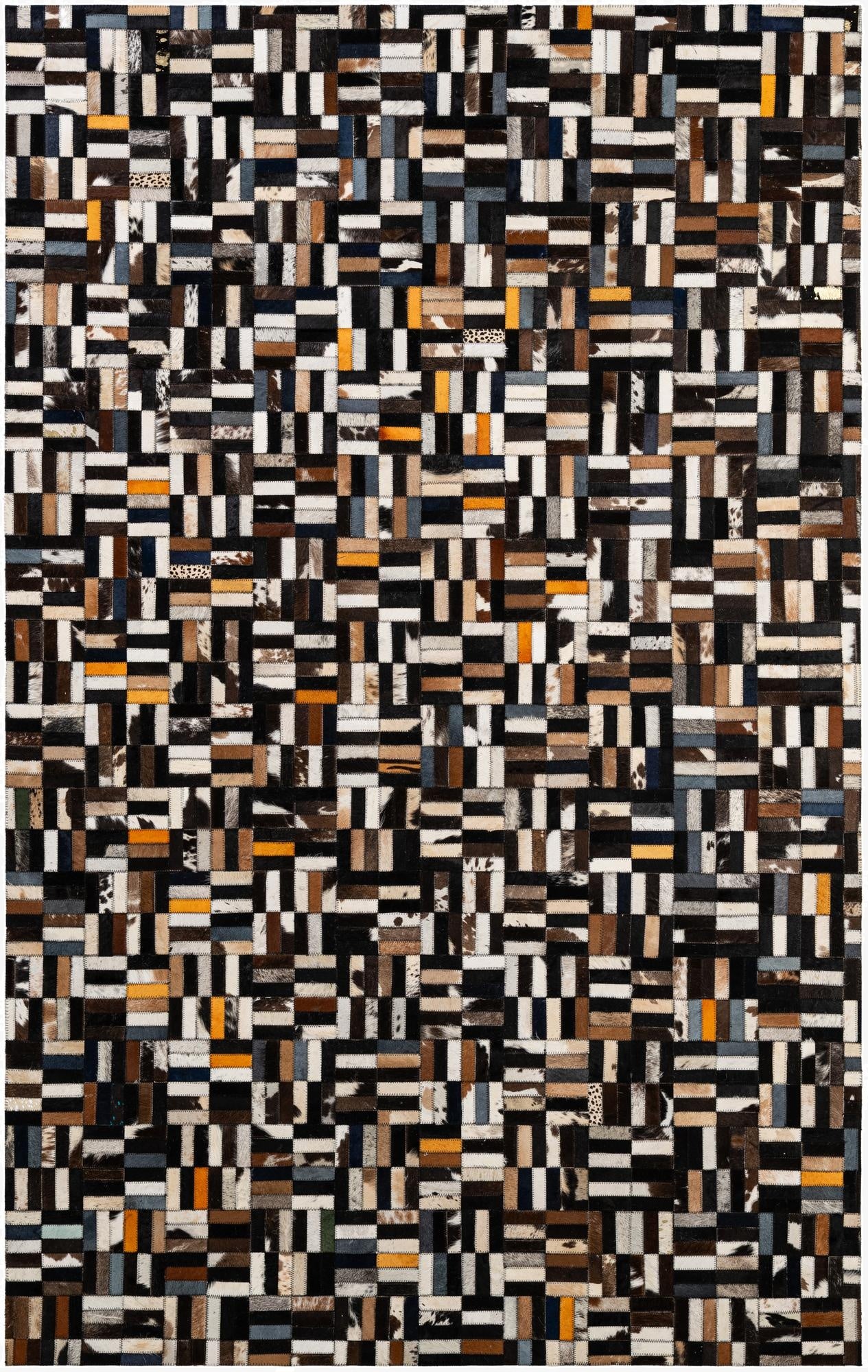 5' 2 x 8' Cowhide - Patchwork Rug