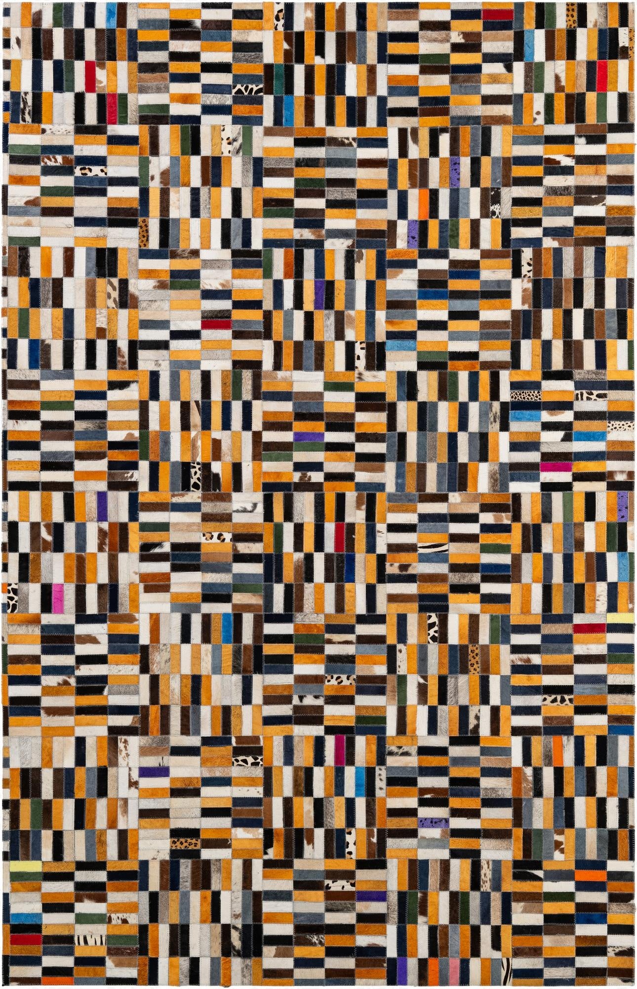 5' 1 x 7' 10 Cowhide - Patchwork Rug