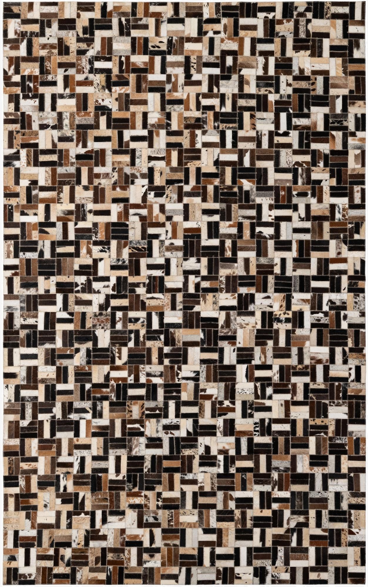 5' x 7' 11 Cowhide - Patchwork Rug