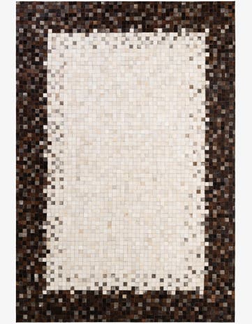 6' 9 x 9' 8 Cowhide - Patchwork Rug