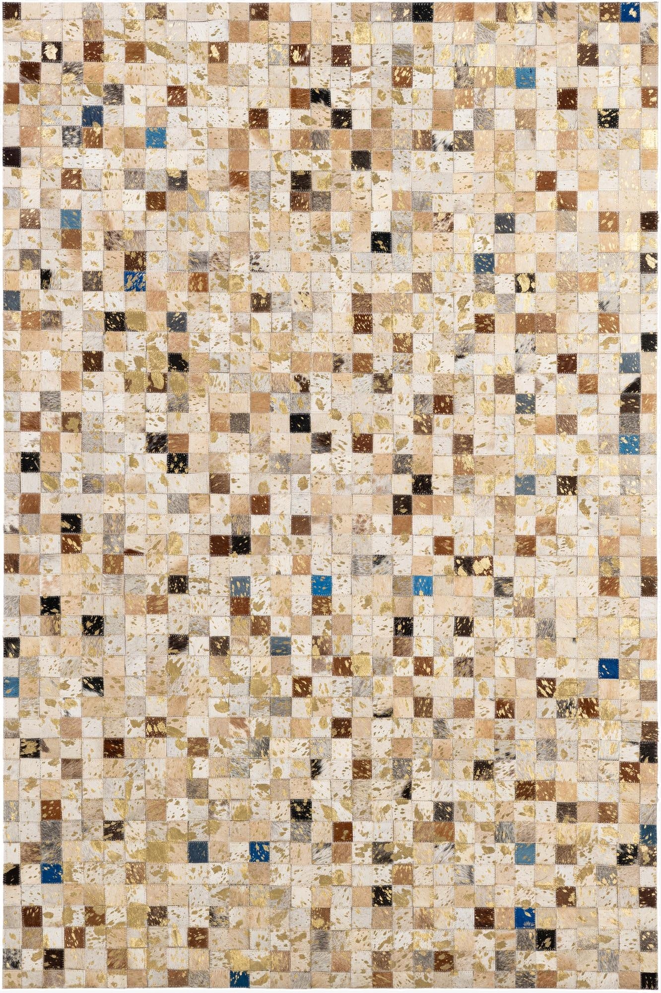 4' 1 x 5' 11 Cowhide - Patchwork Rug