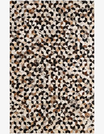 5' 2 x 7' 10 Cowhide - Patchwork Rug