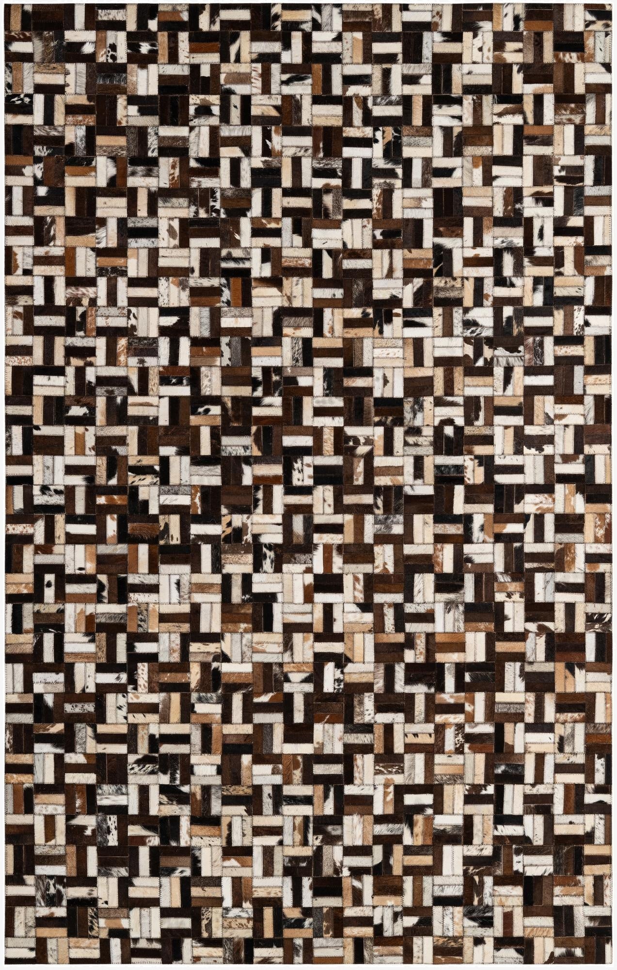 5' x 7' 10 Cowhide - Patchwork Rug