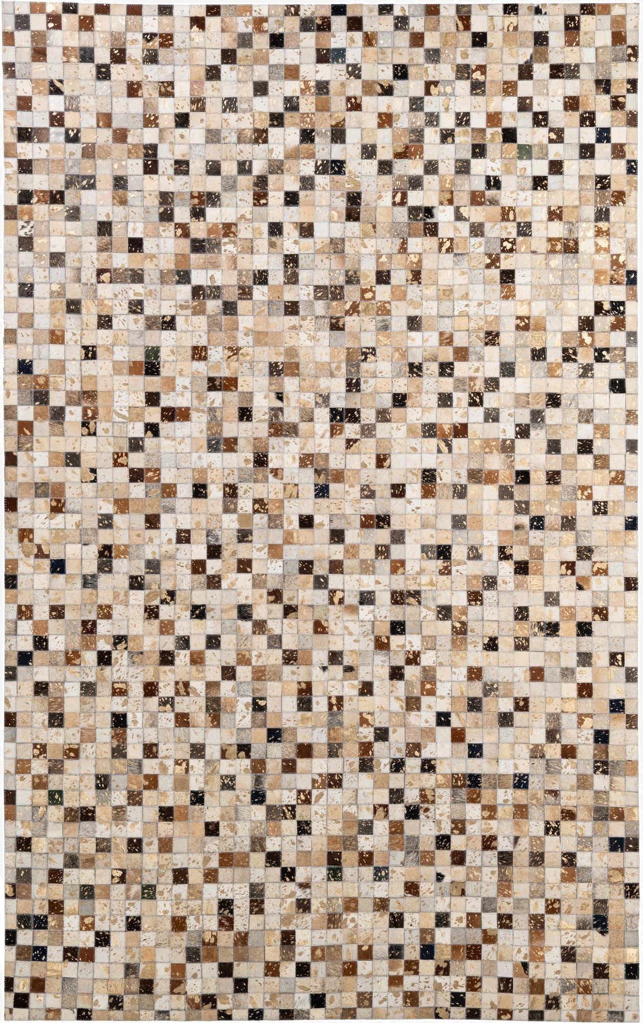 5' 2 x 8' 1 Cowhide - Patchwork Rug
