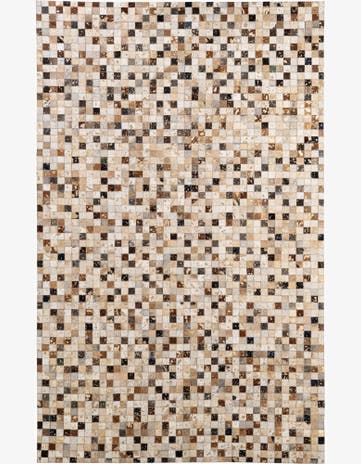 5' 2 x 8' 1 Cowhide - Patchwork Rug